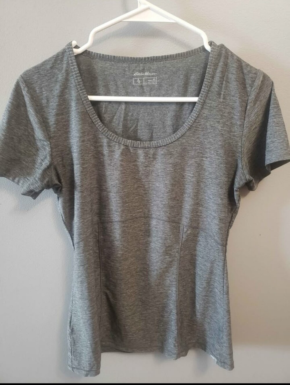 Eddie Bauer Scoop Neck Short Sleeve Top - Gray